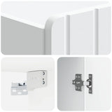 Wall-Mounted Cabinet White 59 x 31 x 64 cm Engineered Wood - Close-Up Angle