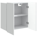 Wall-Mounted Cabinet White 59 x 31 x 64 cm Engineered Wood - Side View