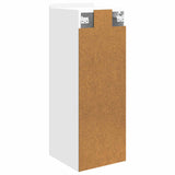 Wall-Mounted Cabinet White 33 x 34.5 x 94 cm Engineered Wood - Rear View