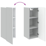 Wall-Mounted Cabinet White 33 x 34.5 x 94 cm Engineered Wood - Low Angle
