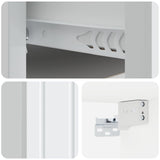 Wall-Mounted Bedside Cabinet White 33 x 34.5 x 24 cm