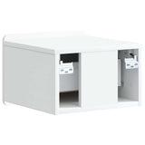 Wall-Mounted Bedside Cabinet White 33 x 34.5 x 24 cm