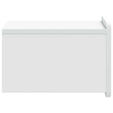 Wall-Mounted Bedside Cabinet White 33 x 34.5 x 24 cm - Rear View