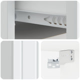 Wall-Mounted Bedside Cabinet White 49 x 34.5 x 24 cm - Low Angle