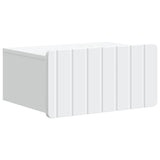 Wall-Mounted Bedside Cabinet White 49 x 34.5 x 24 cm - Front View