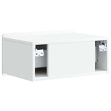 Wall-Mounted Bedside Cabinet White 49 x 34.5 x 24 cm