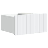 Wall-Mounted Bedside Cabinet White 49 x 34.5 x 24 cm - Side View