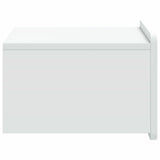Wall-Mounted Bedside Cabinet White 49 x 34.5 x 24 cm