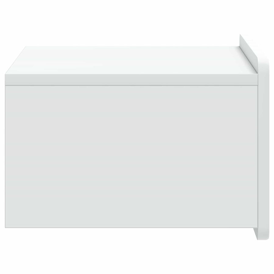 Wall-Mounted Bedside Cabinet White 49 x 34.5 x 24 cm