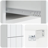 Wall-Mounted Bedside Cabinet White 33 x 34.5 x 43 cm