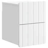 Wall-Mounted Bedside Cabinet White 33 x 34.5 x 43 cm - Front View