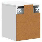 Wall-Mounted Bedside Cabinet White 33 x 34.5 x 43 cm - Close-Up Angle
