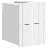 Wall-Mounted Bedside Cabinet White 33 x 34.5 x 43 cm - Side View