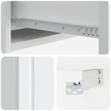 Wall-Mounted Side Table White 59 x 34.5 x 17 cm Engineered Wood - Low Angle