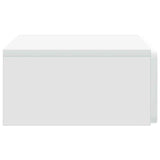 Wall-Mounted Side Table White 59 x 34.5 x 17 cm Engineered Wood - Rear View