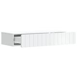 Wall-Mounted Side Table Wall-mounted White 87.5 x 34.5 x 17 cm - Top-Down View