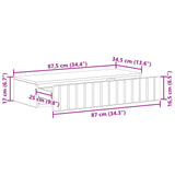 Wall-Mounted Side Table Wall-mounted White 87.5 x 34.5 x 17 cm