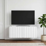 Wall-Mounted TV Cabinet 78.5 x 41 x 30 cm White Engineered Wood - Top-Down View