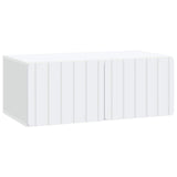 Wall-Mounted TV Cabinet 78.5 x 41 x 30 cm White Engineered Wood - Front View