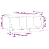 Wall-Mounted TV Cabinet 78.5 x 41 x 30 cm White Engineered Wood - Extra Image