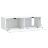 Wall-Mounted TV Cabinet 98 x 41 x 30 cm White Engineered Wood