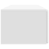 Wall-Mounted TV Cabinet 98 x 41 x 30 cm White Engineered Wood - Close-Up Angle