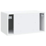 Wall-Mounted TV Cabinet 59.5 x 31 x 30 cm White Engineered Wood - Low Angle