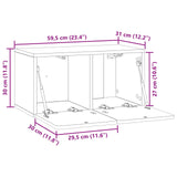 Wall-Mounted TV Cabinet 59.5 x 31 x 30 cm White Engineered Wood