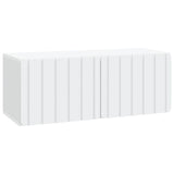 Wall-Mounted TV Cabinet 78.5 x 31 x 30 cm White Engineered Wood - Front View