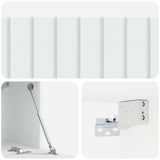 Wall-Mounted TV Cabinet 98 x 31 x 30 cm White Engineered Wood - Low Angle