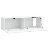 Wall-Mounted TV Cabinet 98 x 31 x 30 cm White Engineered Wood