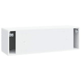 Wall-Mounted TV Cabinet 98 x 31 x 30 cm White Engineered Wood