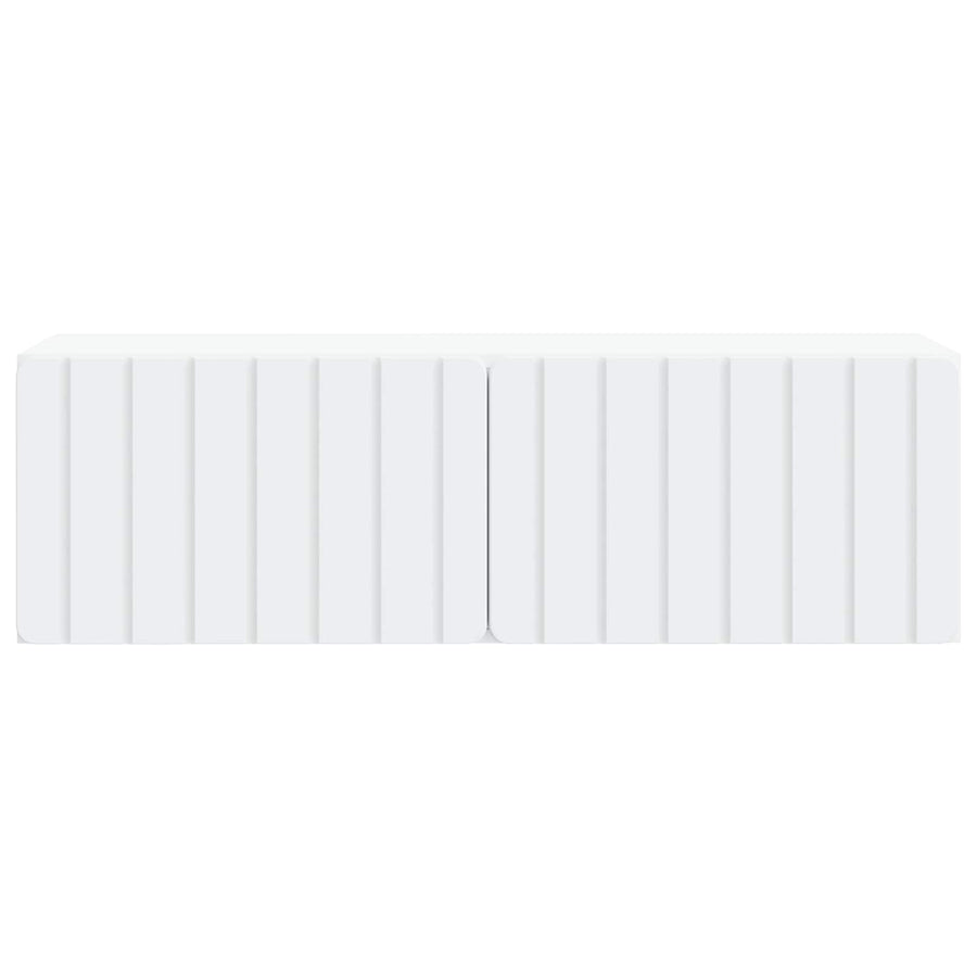 Wall-Mounted TV Cabinet 98 x 31 x 30 cm White Engineered Wood, image 5