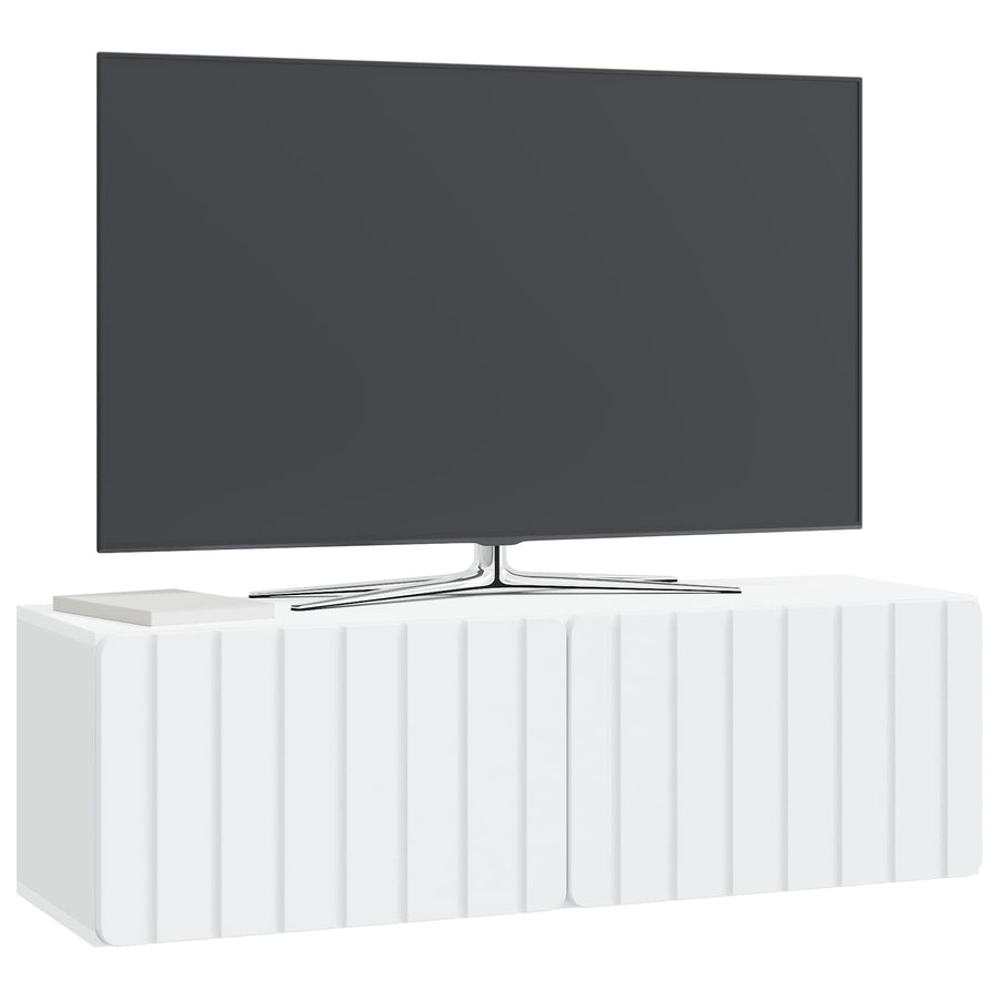 Wall-Mounted TV Cabinet 98 x 31 x 30 cm White Engineered Wood, image 3