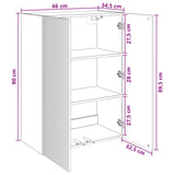 Wall-Mounted Cabinet 66 x 34.5 x 90 cm Engineered Wood White