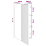 Wall-Mounted Cabinet 33 x 34.5 x 90 cm Engineered Wood White - Extra Image