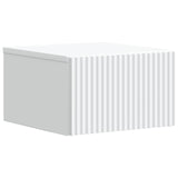Wall-Mounted Bedside Cabinet White 33 x 34.5 x 20 cm - Front View