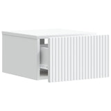 Wall-Mounted Bedside Cabinet White 33 x 34.5 x 20 cm - Top-Down View