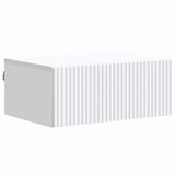 Wall-Mounted Bedside Cabinet White 49 x 34.5 x 20 cm - Front View