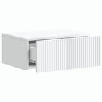 Wall-Mounted Bedside Cabinet White 49 x 34.5 x 20 cm