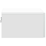 Wall-Mounted Bedside Cabinet White 49 x 34.5 x 20 cm