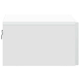 Wall-Mounted Bedside Cabinet White 49 x 34.5 x 20 cm - Rear View