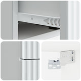Wall-Mounted Bedside Cabinet White 33 x 34.5 x 40 cm - Low Angle