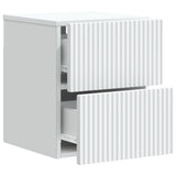 Wall-Mounted Bedside Cabinet White 33 x 34.5 x 40 cm - Top-Down View