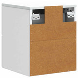 Wall-Mounted Bedside Cabinet White 33 x 34.5 x 40 cm - Close-Up Angle