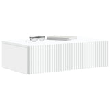 Wall-Mounted Side Table White 59 x 34.5 x 17 cm Engineered Wood - Side View