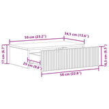 Wall-Mounted Side Table White 59 x 34.5 x 17 cm Engineered Wood - Extra Image