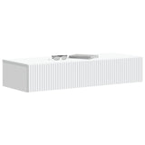 Wall-Mounted Side Table Wall-mounted White 87.5 x 34.5 x 17 cm - Side View