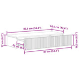 Wall-Mounted Side Table Wall-mounted White 87.5 x 34.5 x 17 cm - Extra Image