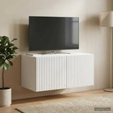 Wall-Mounted TV Cabinet White 59.5 x 41 x 30 cm Engineered Wood - Top-Down View